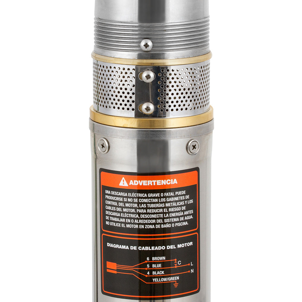 ELECTROBOMBA SUMERGIBLE POZO PROFUNDO 4" 1.0 HP