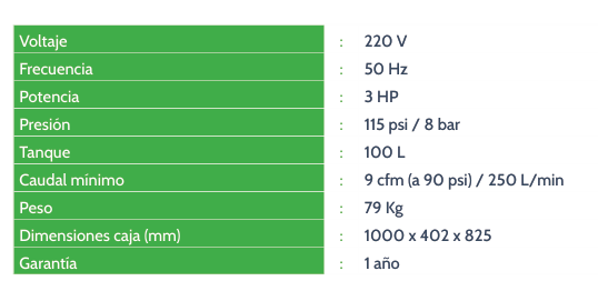 Compresor Pistón  82HYXY100