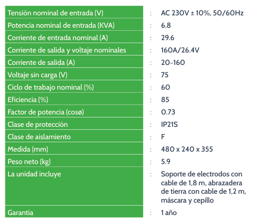 Soldadora Inverter MMA 82HYMMA160D