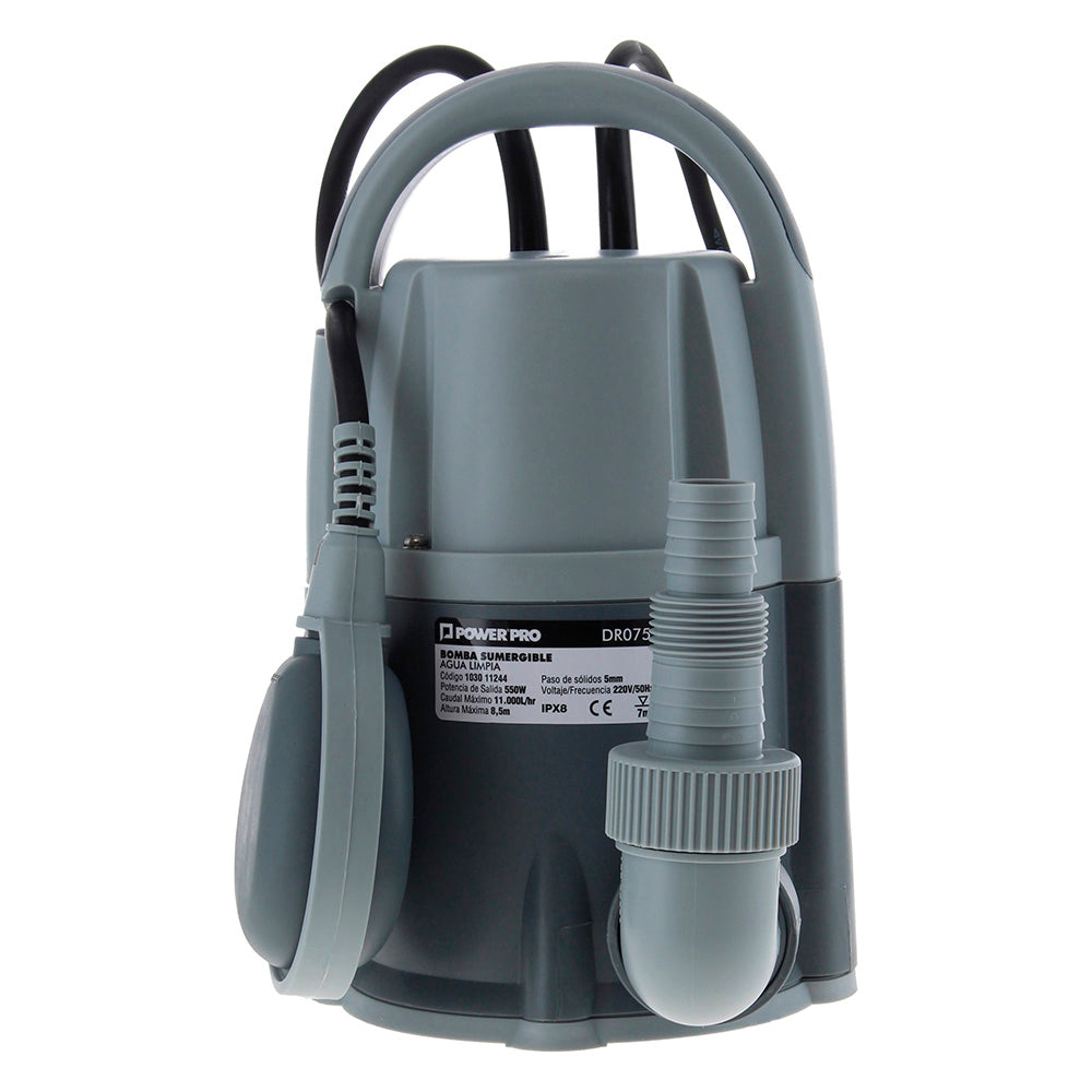 ELECTROBOMBA  SUMERGIBLE  AGUA LIMPIA 0.75 HP