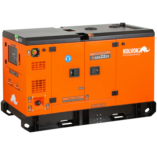 GENERADOR DE USO CONTINUO diesel 22 kVA GSS22D3