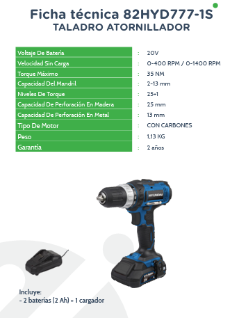 TALADRO ATORRILADOR 35MM