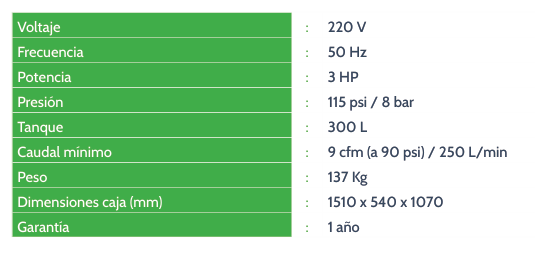 Compresor Pistón 82HYXY300C