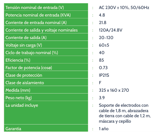 Soldadora Inverter MMA 82HYMMA120
